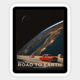 ROAD TO EARTH POSTCARD. Sticker